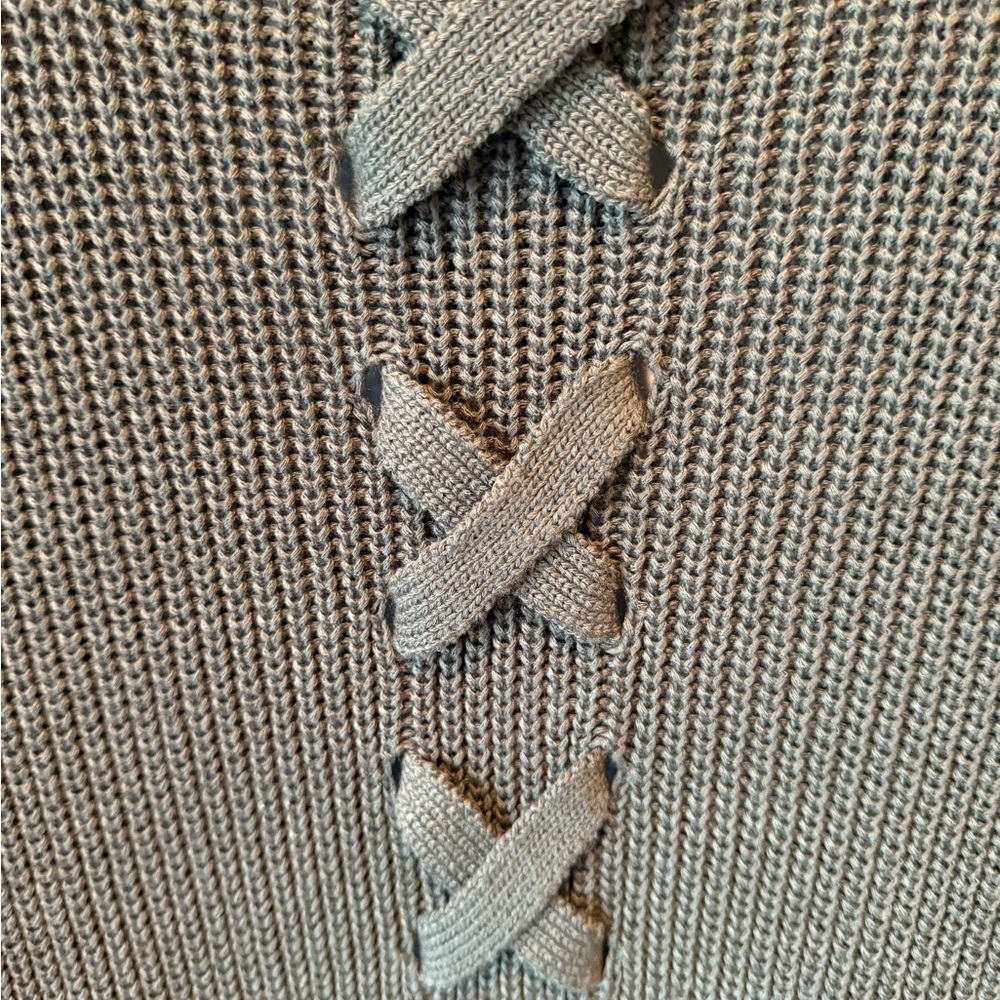 Pinque Women's Cardigan with Lace-Up Detail - Picture 3 of 4